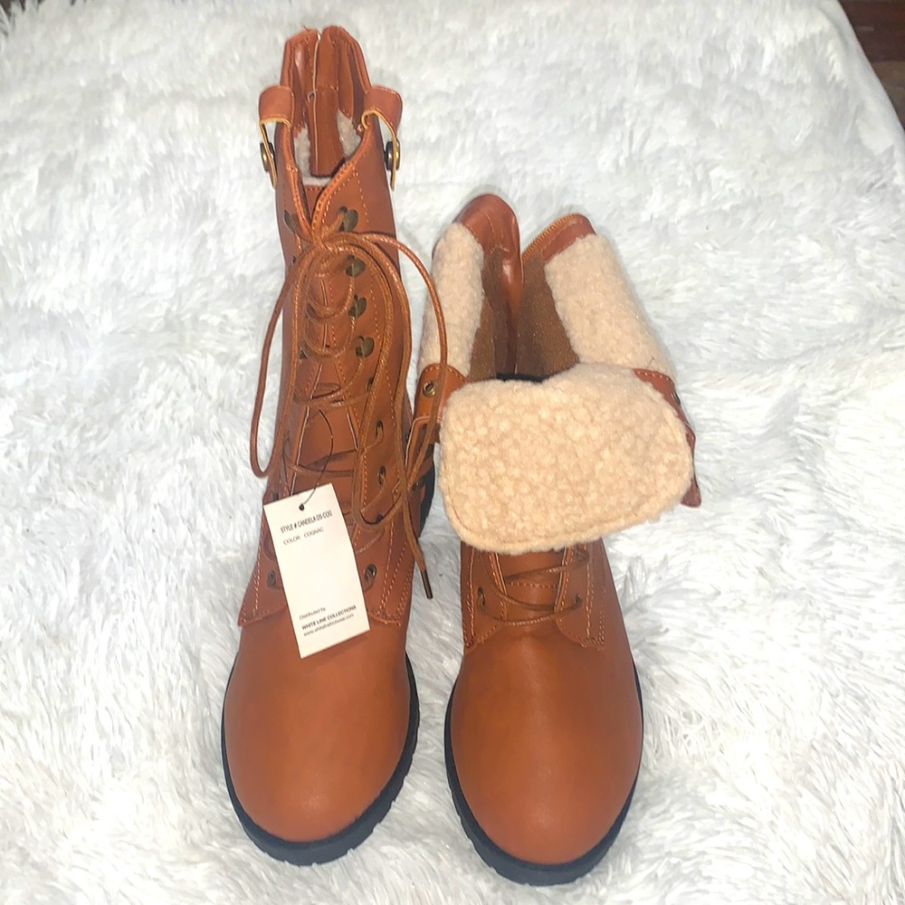 Love University Brand new warm laced up combat boots